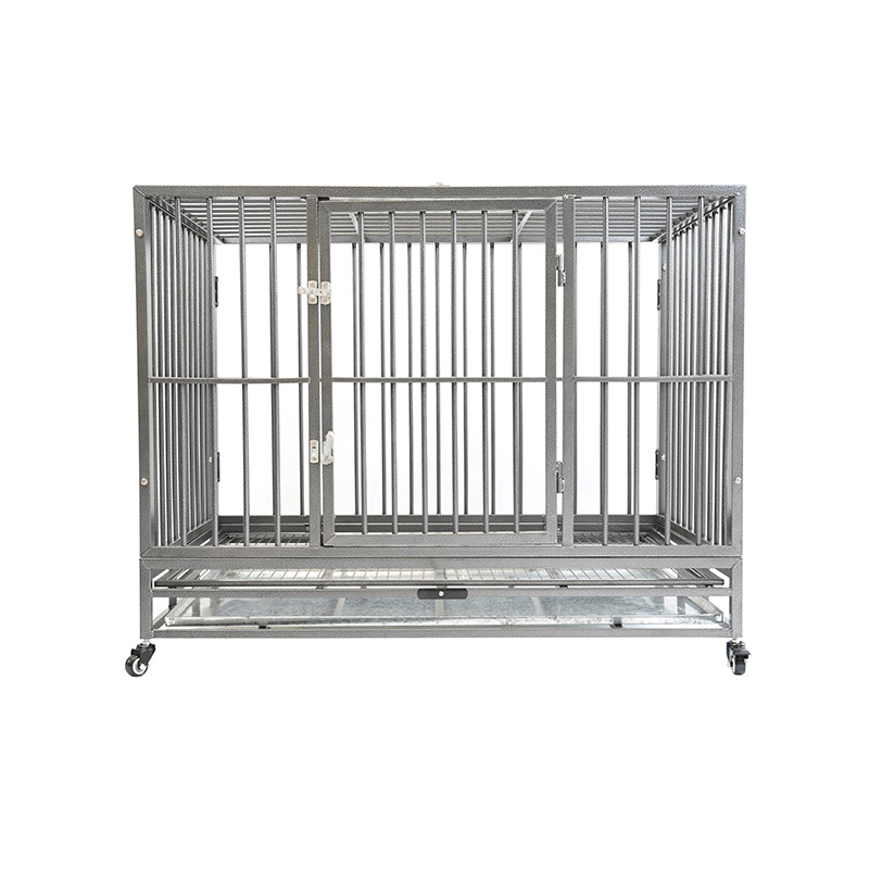 DH121-2 Heavy Duty Pet Kennel Foldbar med plastbakke